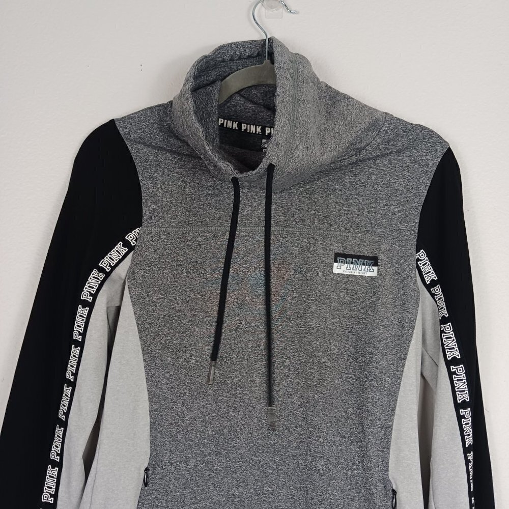 Victoria's Secret PINK Ultimate gray Activewear Cowlneck Pullover size S - Picture 3 of 7